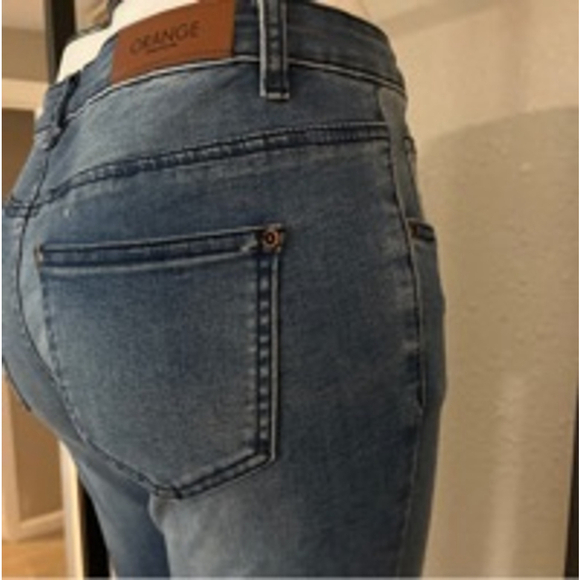NWT size small women’s denim blue jeans by orange fashion village Canada - Picture 13 of 14